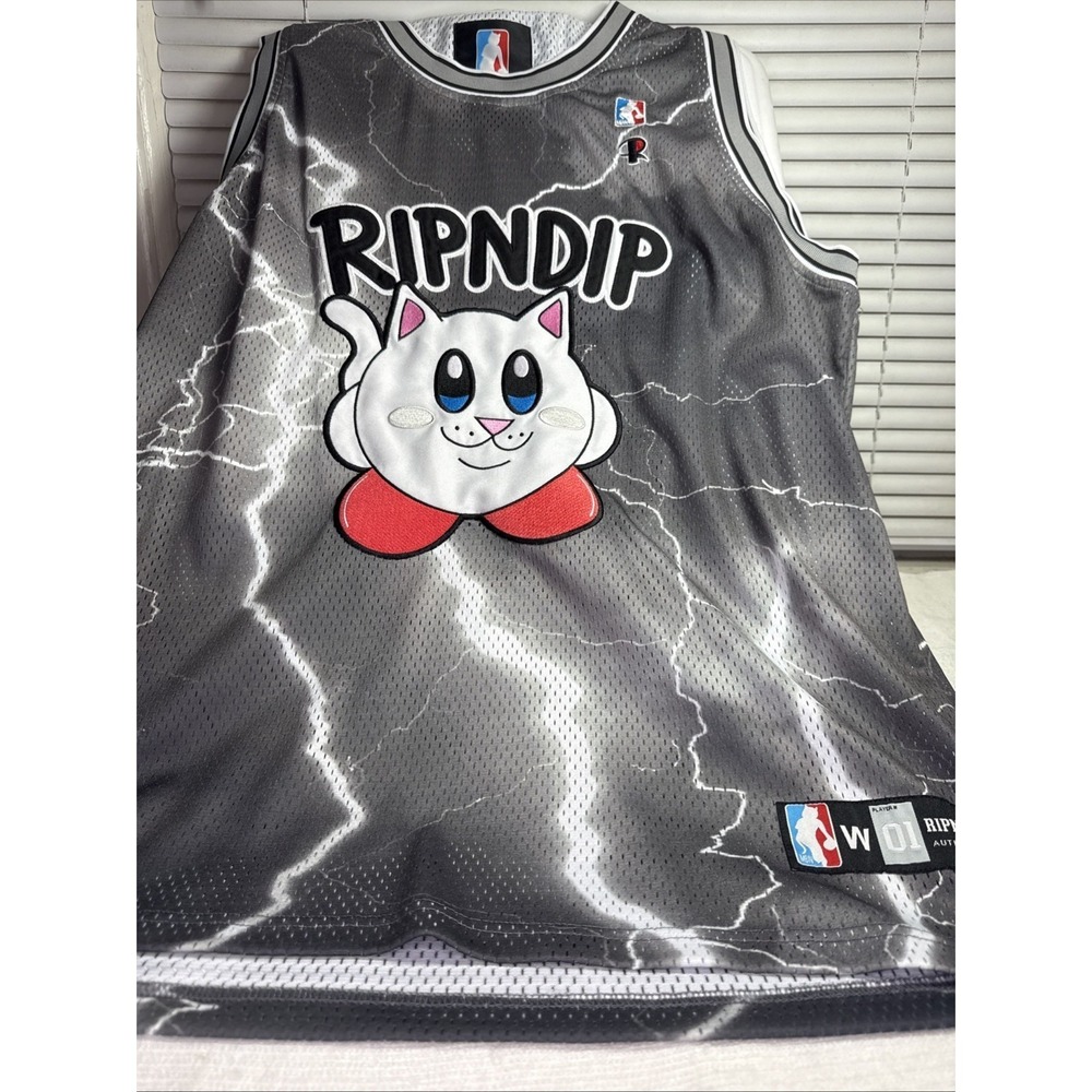 Ripndip Thunder  Lord Nermal Jersey Mitchell & Ness Lighting Xl Grey Limited HTF - Picture 2 of 14